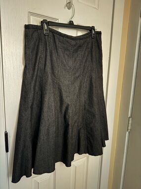 Sandro Dark Gray A-Line Flared Skirt